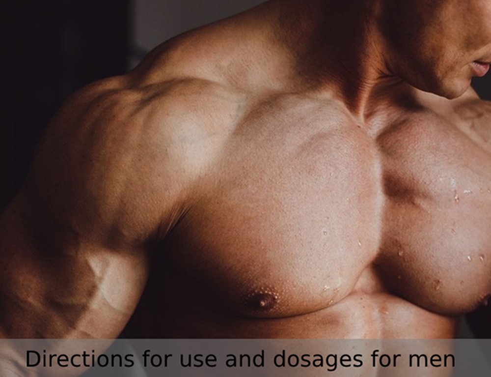Directions for use and dosages for men